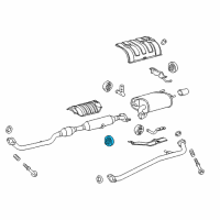 OEM Toyota Front Pipe Hanger Diagram - 17565-0P051
