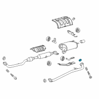 OEM Toyota Highlander Center Pipe Gasket Diagram - 17451-0V040