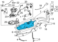 OEM Toyota Highlander Fuel Tank Diagram - 77001-0E140