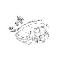 OEM Toyota Highlander Side Sensor Diagram - 89834-0E010