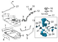 OEM Toyota Sienna Fuel Pump Assembly Diagram - 77020-08091