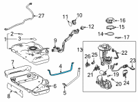 OEM Toyota Sienna Tank Strap Diagram - 77601-08020