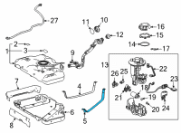 OEM Toyota Sienna Tank Strap Diagram - 77602-08020