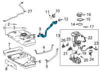 OEM Toyota Sienna Filler Pipe Diagram - 77210-08070