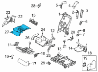 OEM Toyota Sienna Cup Holder Diagram - 72928-08100-B0