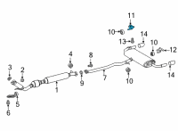 OEM Toyota Venza Muffler & Pipe Hanger Diagram - 17576-25020