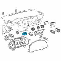 OEM Toyota Corolla Power Switch Diagram - 89611-0R021