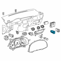 OEM Toyota RAV4 Seat Heat Switch Diagram - 84751-0R032