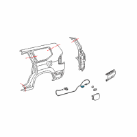 OEM Toyota 4Runner Release Cable Clip Diagram - 77377-35010