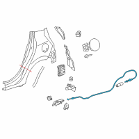 OEM Toyota Prius C Release Cable Diagram - 77035-52340