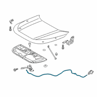 OEM Toyota RAV4 Release Cable Diagram - 53630-0R050