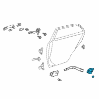 OEM Toyota Corolla Lock Assembly Diagram - 69050-02350