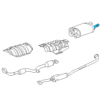 OEM Toyota Camry Tailpipe Extension Diagram - 17408-74080