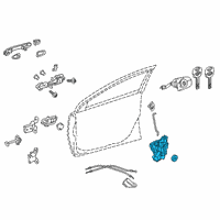 OEM Toyota Corolla Lock Assembly Diagram - 69030-02370