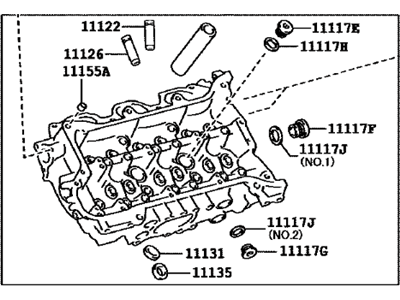 Toyota 11101-09690 Head Sub-Assembly, Cylinder