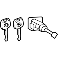 Toyota 69052-06111 Cylinder&Key Set