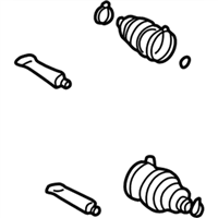 Toyota 04428-42070 Boot Kit, Front Drive Shaft