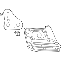Toyota 81551-21320 Lens&Body, Rear Combination Lamp