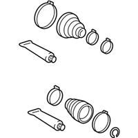 Toyota 04428-0W060 Boot Kit, Front Drive Shaft