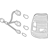 Toyota 81550-0C010 Lamp Assembly, Rear Combination