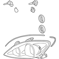 Toyota 81110-AA060 Headlamp Assembly, Right-Hand