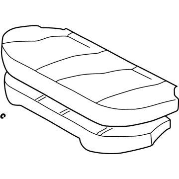 Toyota 71460-02151-E1 Cushion Assembly, Rear Seat