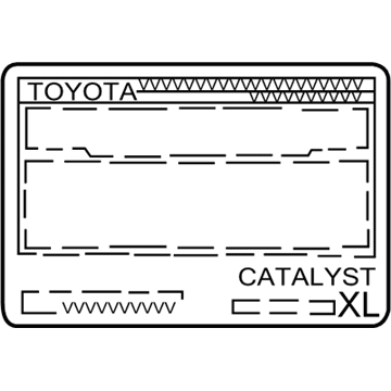 Toyota 11298-75460 Emission Label