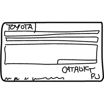 Toyota 11298-7A491 Emission Label