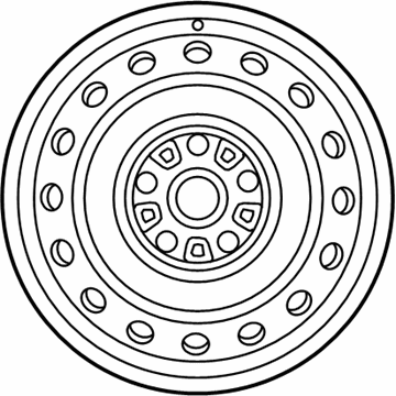 Toyota 42611-02A00 Wheel, Steel