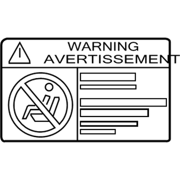 Toyota 74545-04010 Warning Label