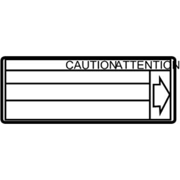 Toyota 16448-22010 Caution Label