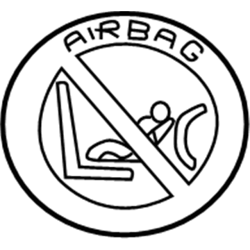 Toyota 74598-20010 Label, Passenger Air Bag Caution