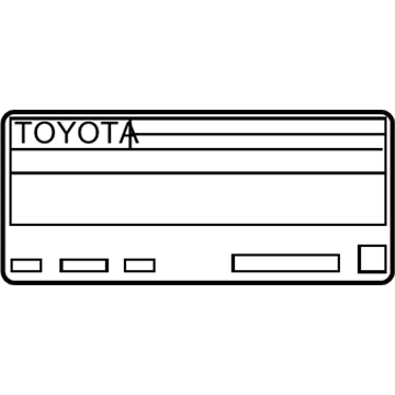 Toyota 11298-37620 Emission Label