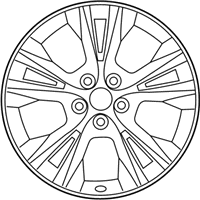 OEM Toyota Highlander Wheel, Alloy - 42611-0E440