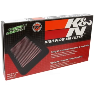 K&N 33 Series Panel Red Air Filter （9.625" L x 6.938" W x 1" H) for Scion xD - 33-2360