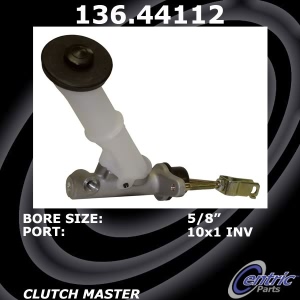 Centric Premium Clutch Master Cylinder for Toyota Celica - 136.44112
