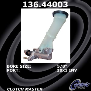 Centric Premium Clutch Master Cylinder for Toyota Solara - 136.44003