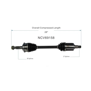 GSP North America Front Passenger Side CV Axle Assembly for Toyota Sequoia - NCV69158
