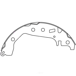 Centric Premium Rear Drum Brake Shoes for Toyota - 111.10701