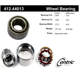 Centric Premium™ Front Passenger Side Double Row Wheel Bearing for Toyota Cressida - 412.44013