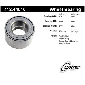Centric Premium™ Front Passenger Side Double Row Wheel Bearing for Scion xB - 412.44010