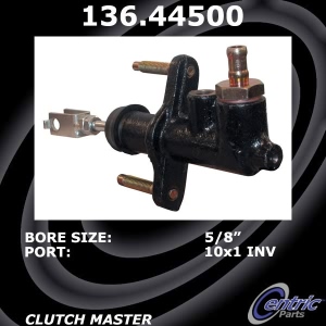 Centric Premium Clutch Master Cylinder for Toyota Tercel - 136-44500