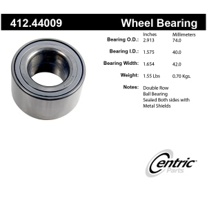 Centric Premium™ Front Driver Side Double Row Wheel Bearing for Toyota MR2 Spyder - 412.44009