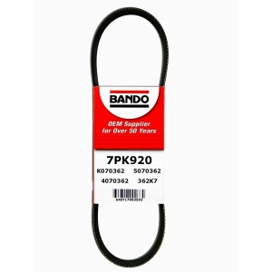 BANDO Rib Ace™ V-Ribbed Serpentine Belt for Toyota Cressida - 7PK920