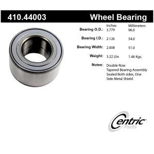 Centric Premium™ Front Passenger Side Wheel Bearing and Race Set for Toyota Tundra - 410.44003