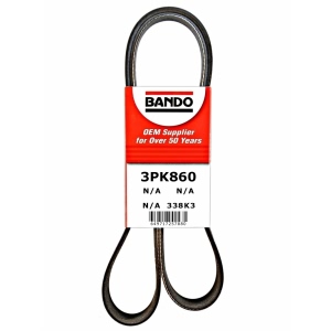 BANDO Rib Ace™ V-Ribbed Serpentine Belt for Toyota Prius - 3PK860