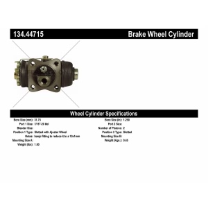 Centric Premium™ Wheel Cylinder for Toyota Land Cruiser - 134.44715