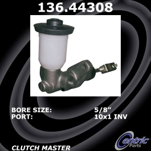 Centric Premium Clutch Master Cylinder for Toyota Cressida - 136.44308
