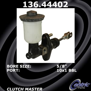 Centric Premium Clutch Master Cylinder for Toyota Pickup - 136.44402