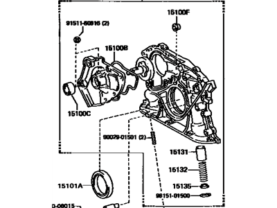 Toyota 15100-88381 Pump Assembly, Oil